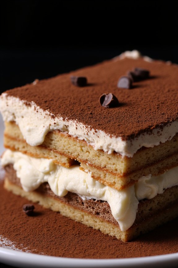 indulgent layered coffee dessert