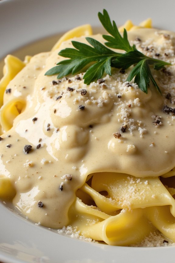 indulgent truffle cream sauce