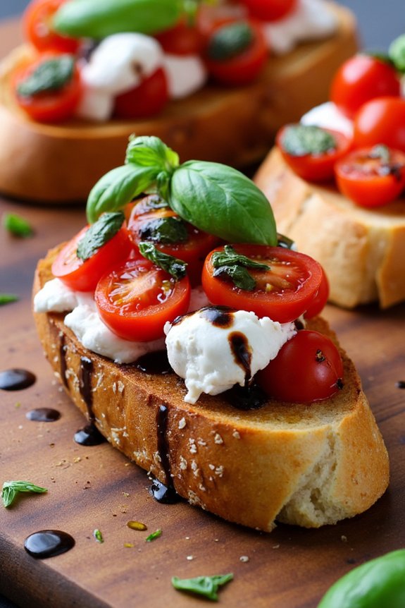 italian appetizer with burrata