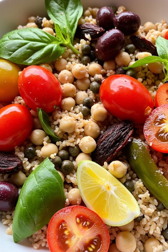 italian bulgur wheat bowl
