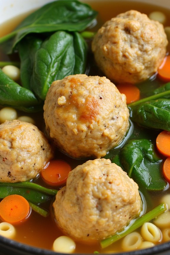 italian chicken meatball soup