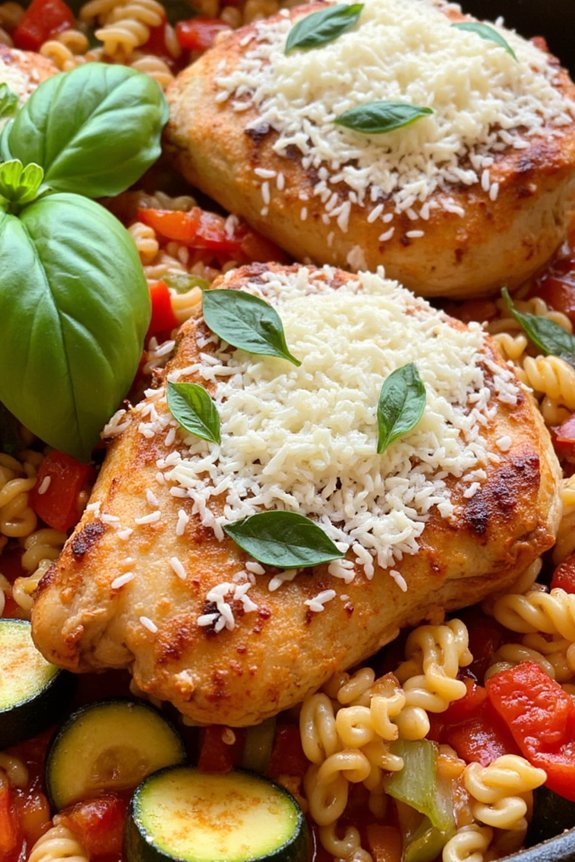 italian chicken orzo skillet