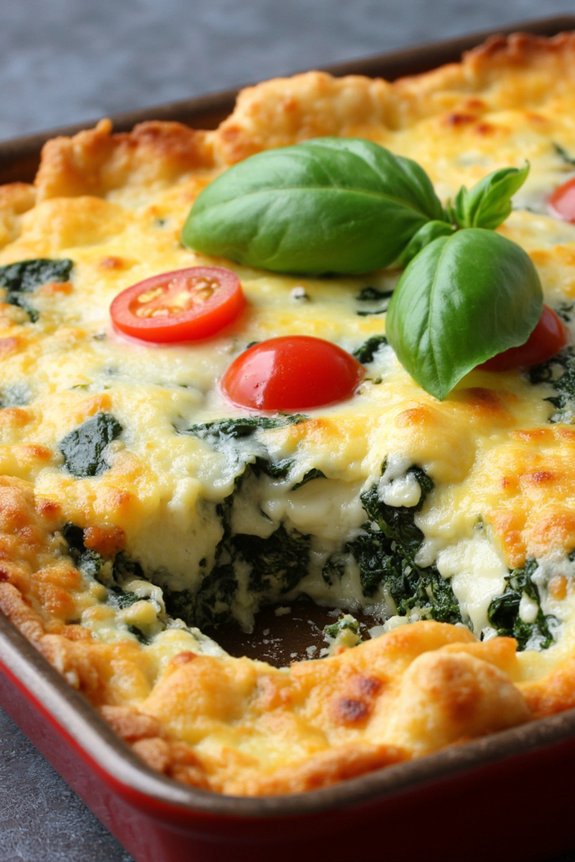 italian egg spinach casserole