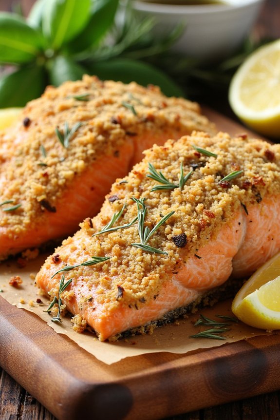 italian herb crusted salmon recipe