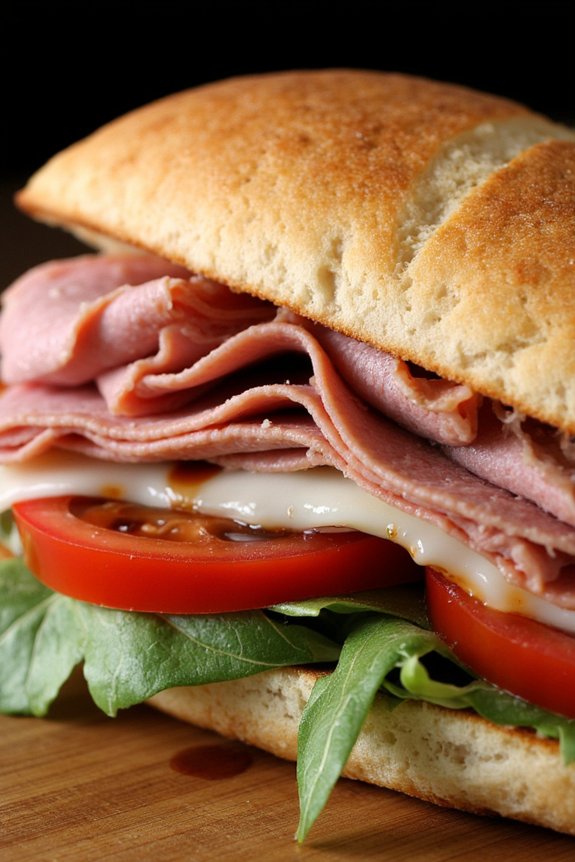 italian mortadella provolone sandwiches
