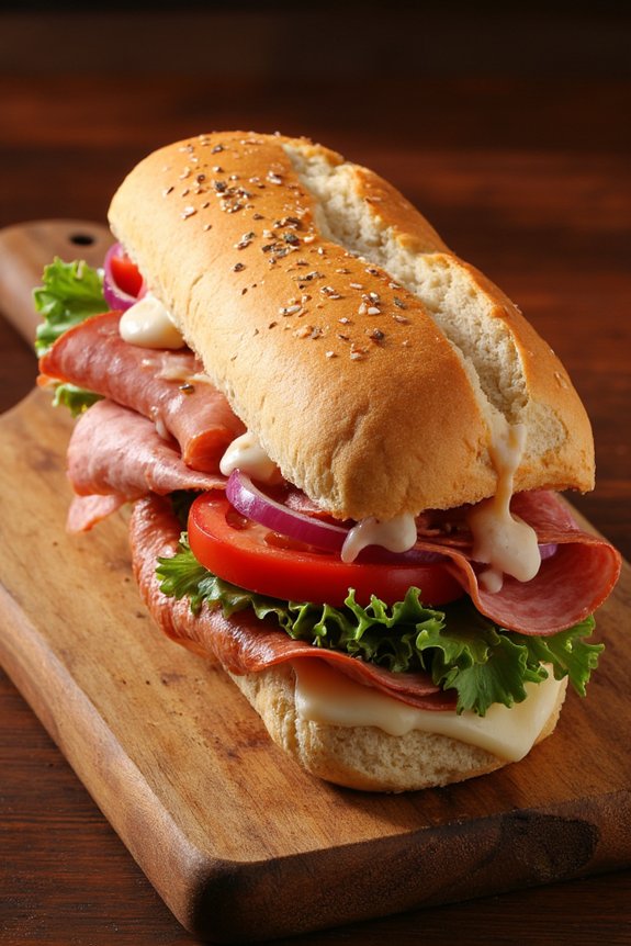 italian sandwich with layers