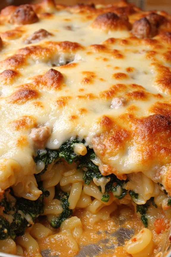 italian sausage orzo bake