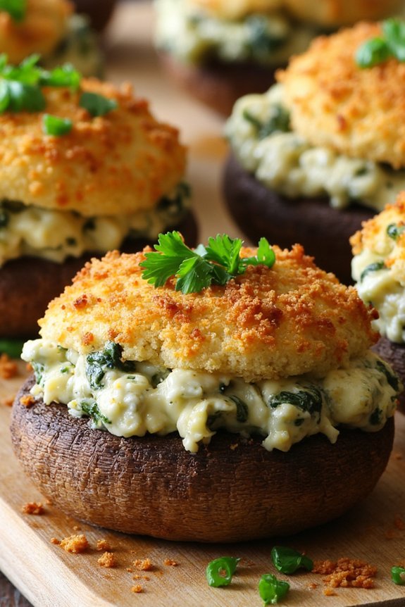 italian stuffed mushroom appetizer