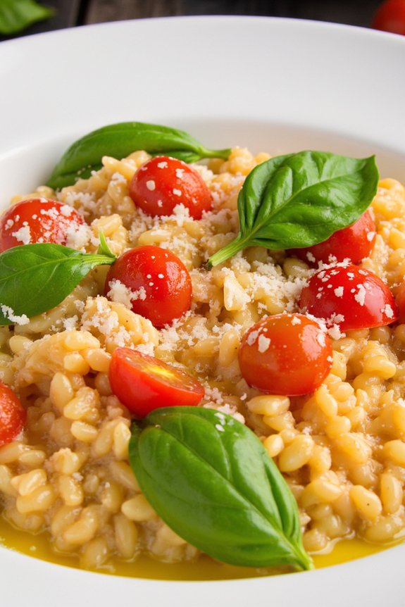 italian tomato basil risotto