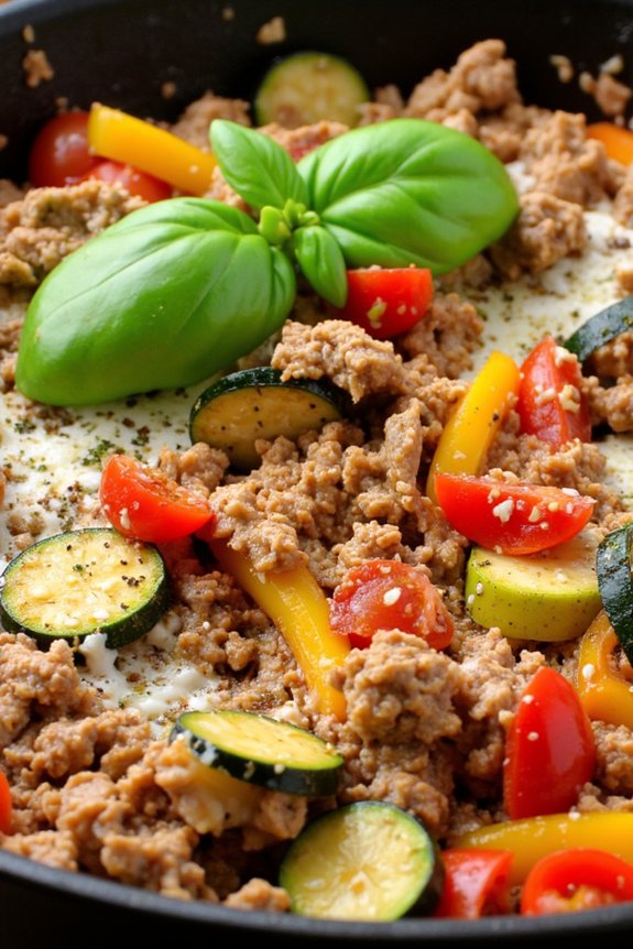 italian turkey vegetable skillet