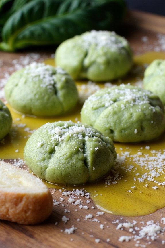 kale and almond gnocchi