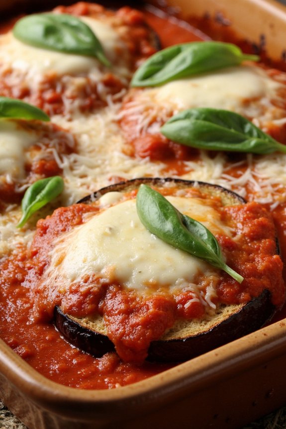 layers of eggplant casserole