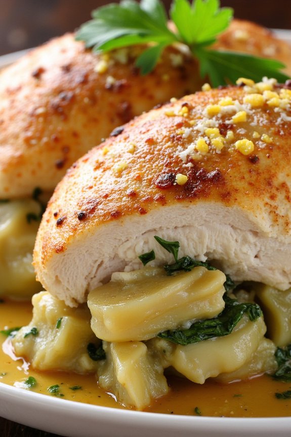 lemon artichoke stuffed chicken