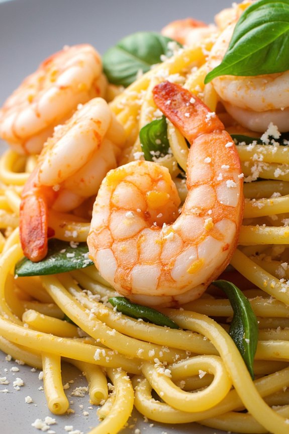 lemon basil shrimp spaghetti delight