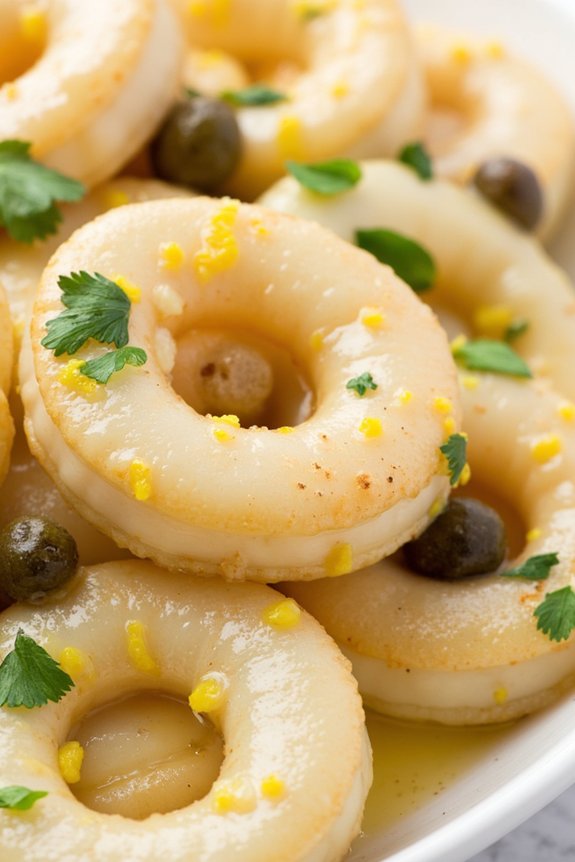 lemon caper calamari delight