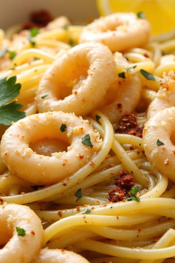 lemon garlic calamari delight