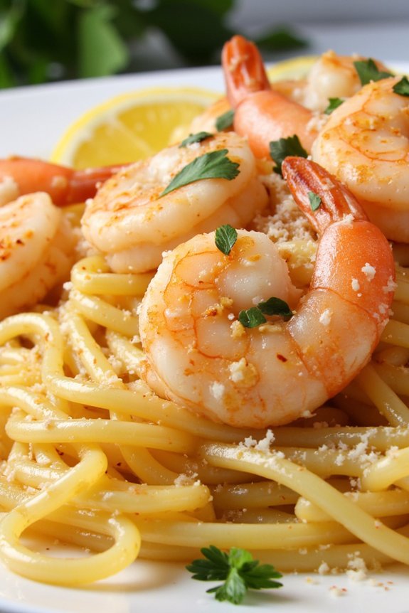 lemon garlic shrimp pasta delight