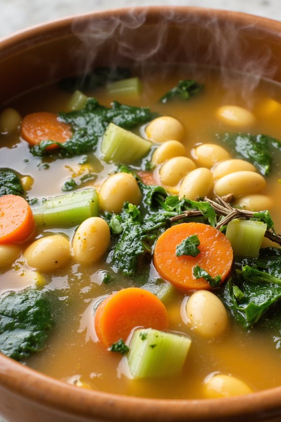 lemon herb bean soup