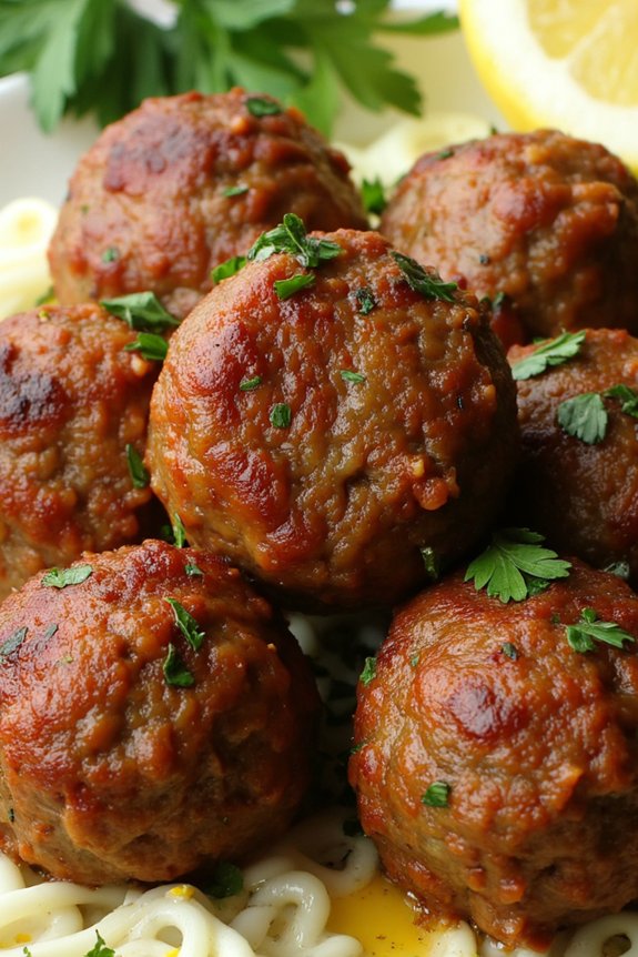 lemon herb beef meatballs