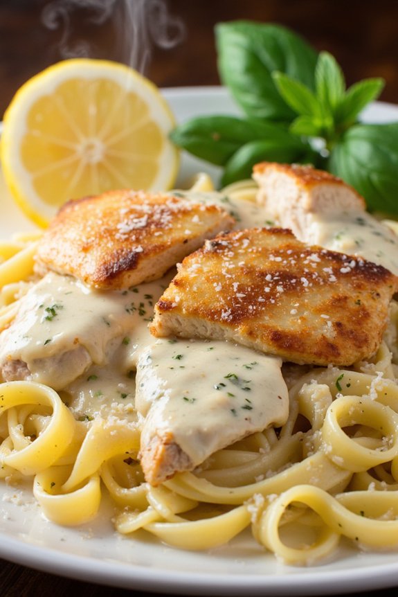 lemon herb chicken alfredo
