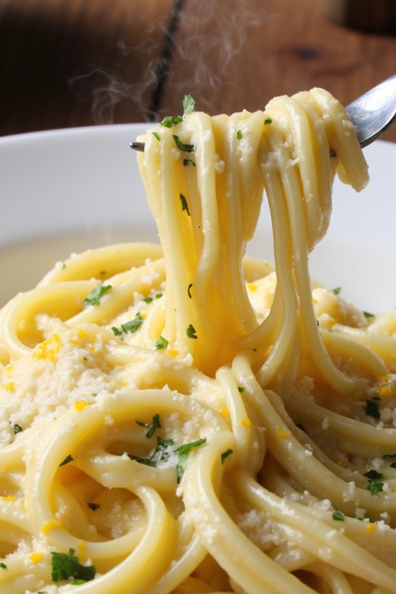 lemon infused creamy pasta sauce