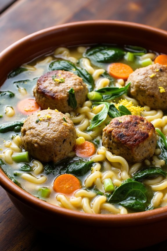 lemon infused meatball soup recipe