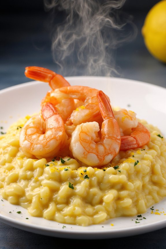lemon infused shrimp risotto delight