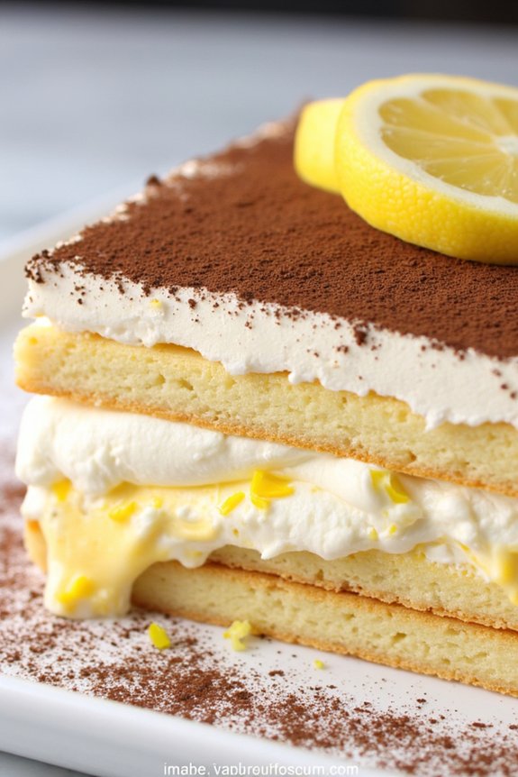 lemon infused tiramisu dessert recipe