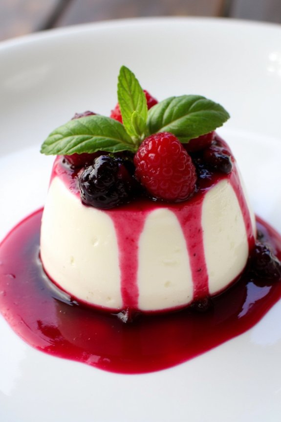 lemon panna cotta dessert