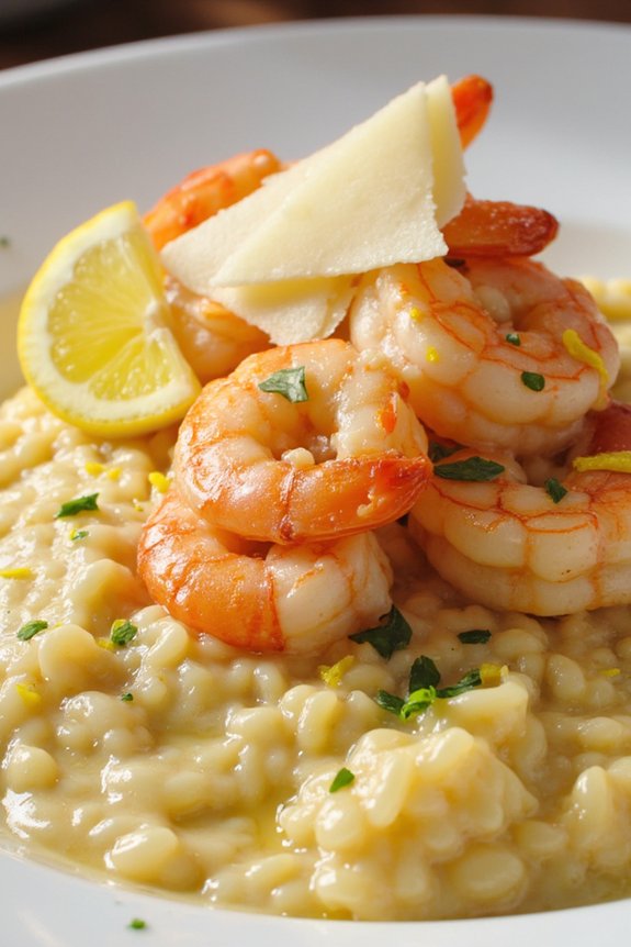 lemon prawn risotto recipe