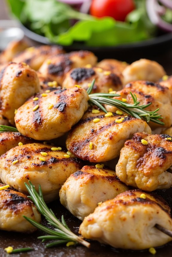 lemon rosemary chicken skewers