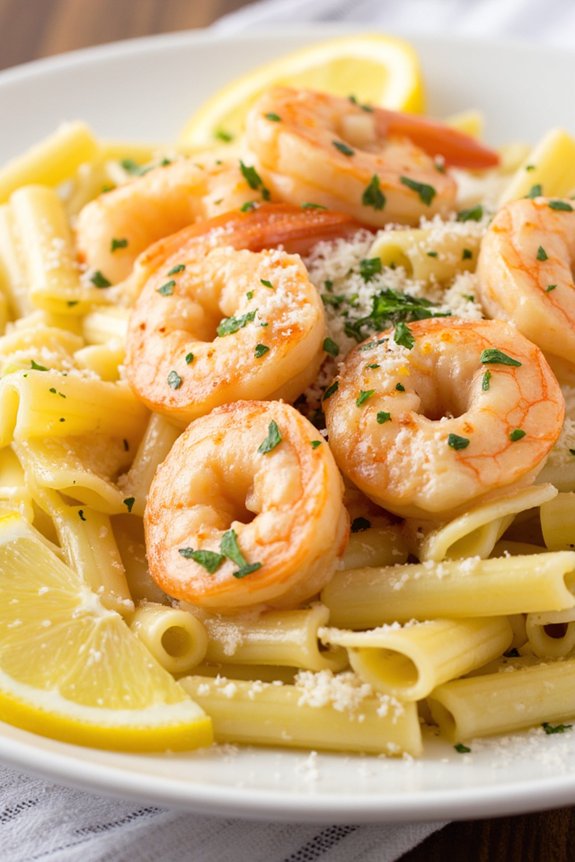 lemon shrimp pasta delight