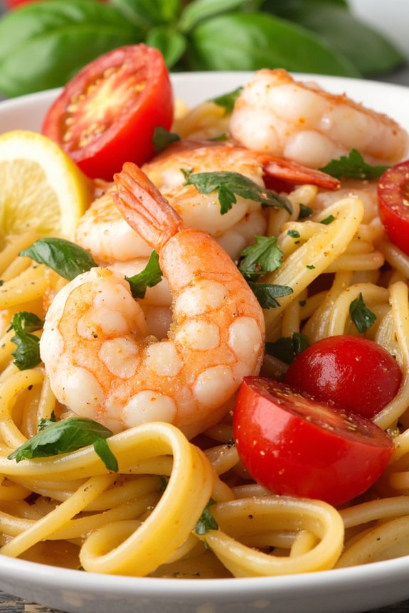 lemon shrimp pasta delight