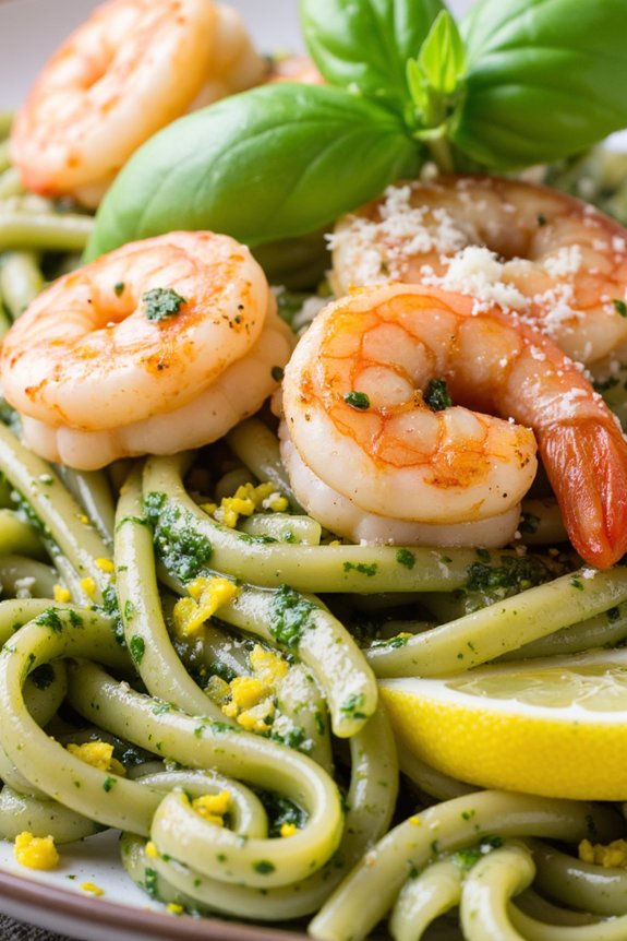 lemon shrimp pesto pasta recipe