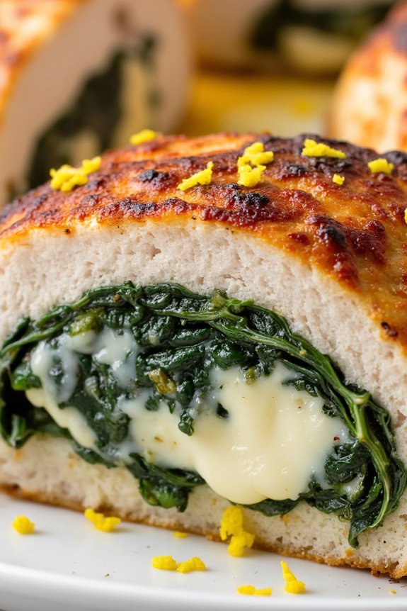 lemon spinach stuffed chicken delight