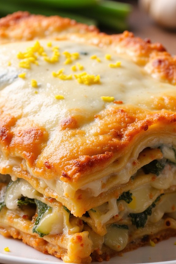 lemon zest artichoke lasagna