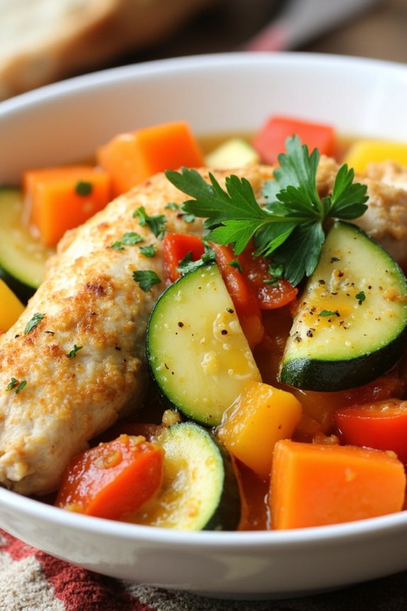 lemon zucchini chicken stew