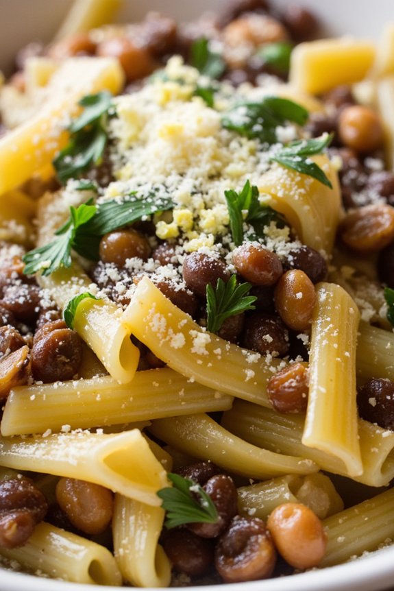 lentil garlic pasta recipe