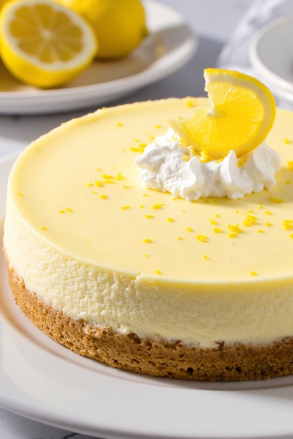 limoncello infused creamy cheesecake