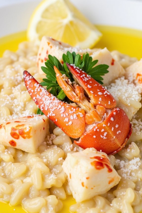 lobster risotto with white wine