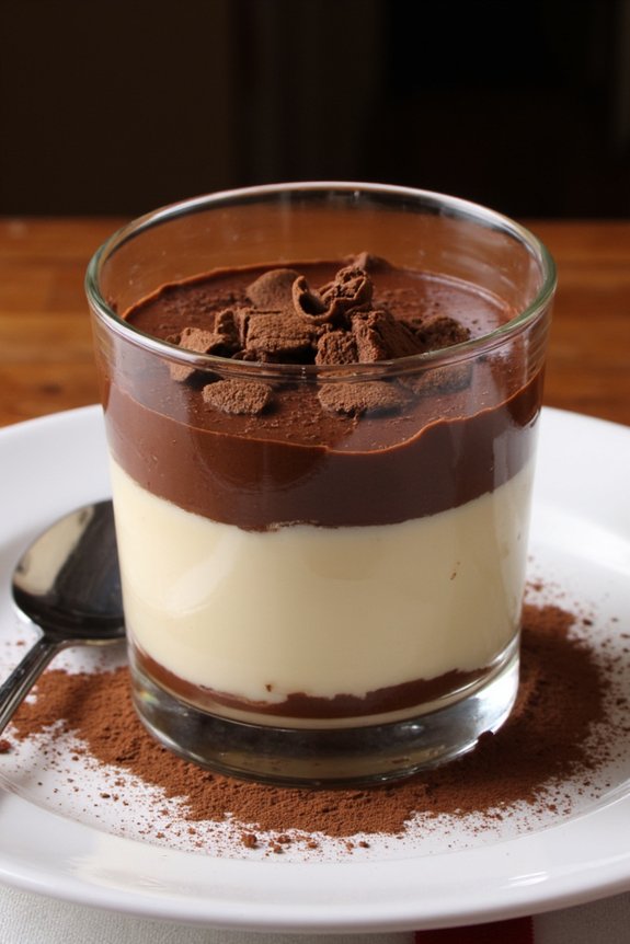 luxurious chocolate zabaglione dessert