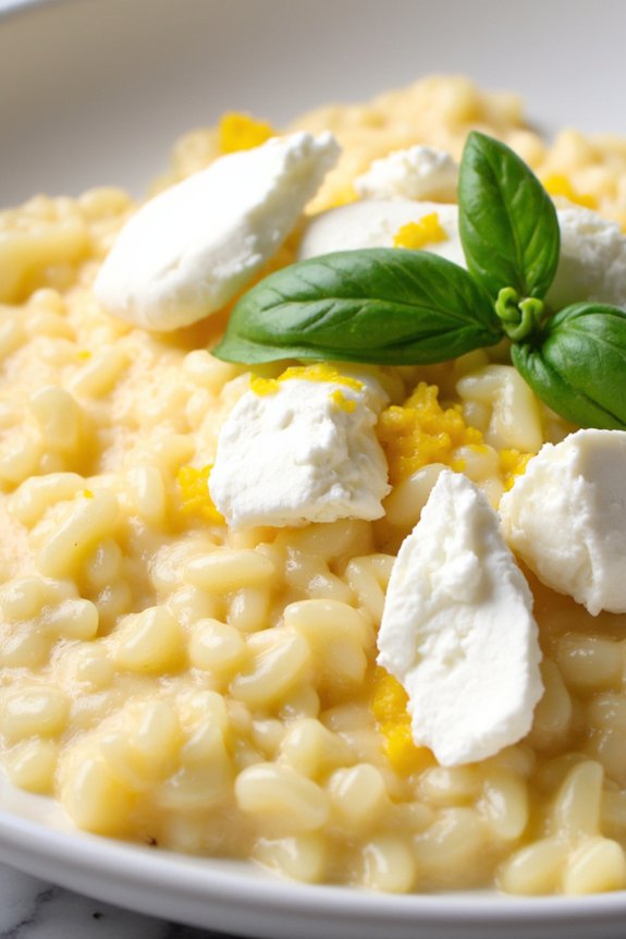 luxurious creamy lemon risotto