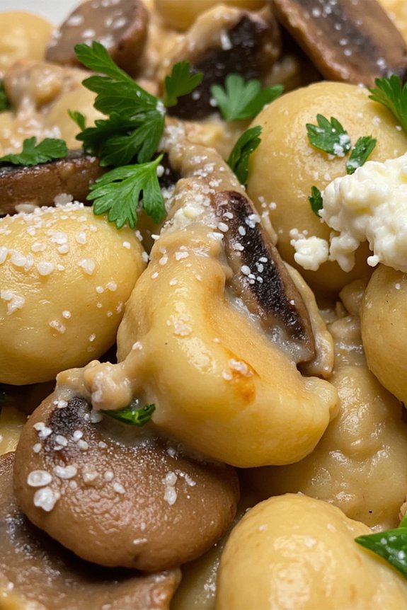 luxurious mushroom gorgonzola gnocchi
