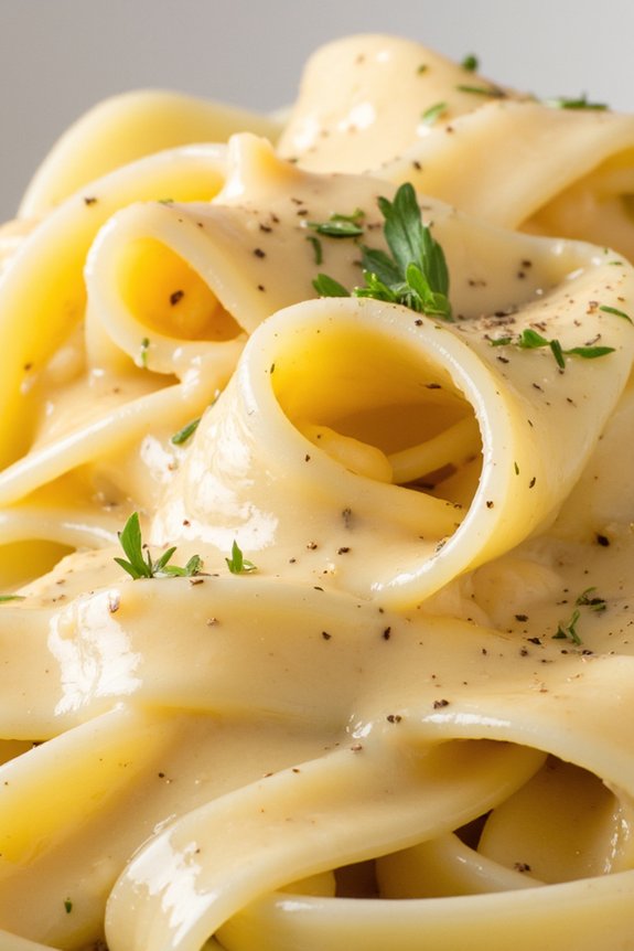 luxurious truffle oil fettuccine