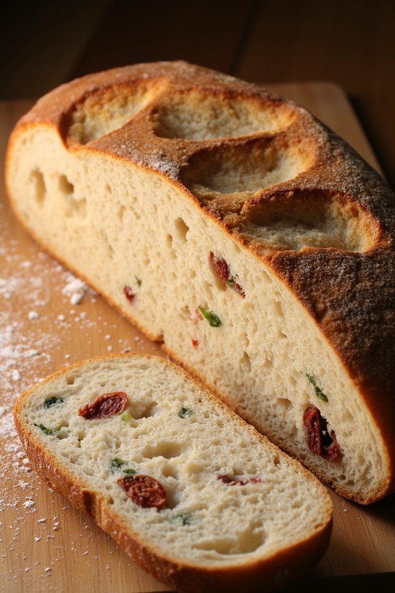 mediterranean flavored ciabatta bread