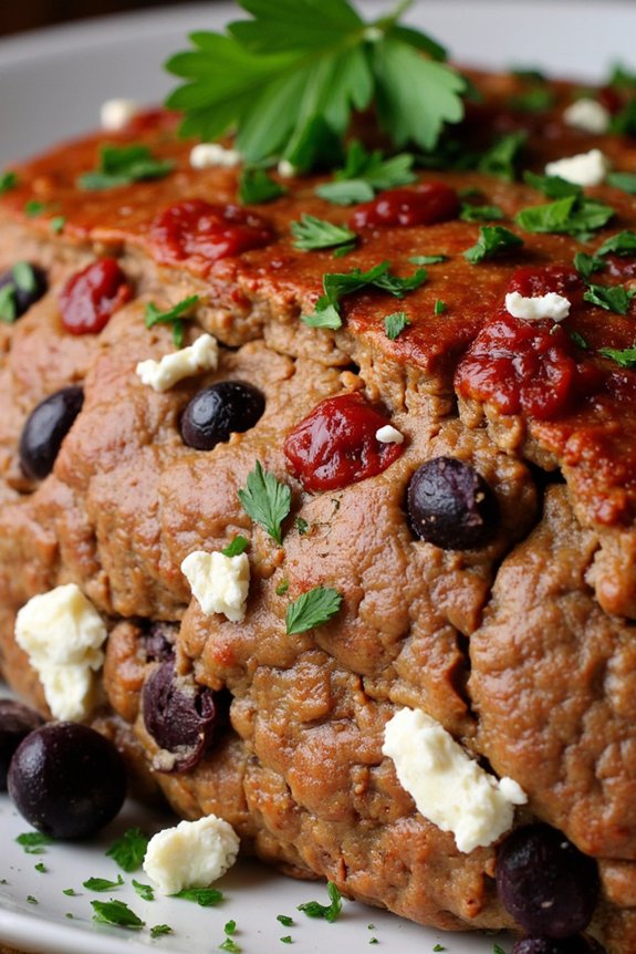 mediterranean inspired flavorful meatloaf
