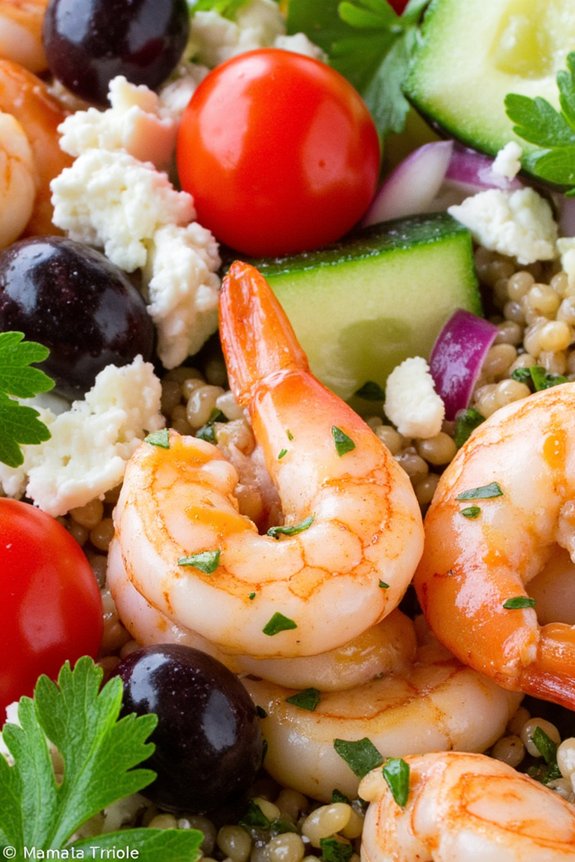 mediterranean shrimp quinoa salad