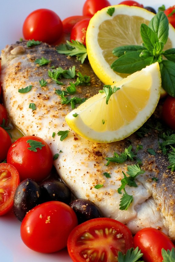mediterranean snapper with olives