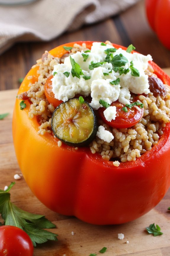 mediterranean stuffed bell peppers
