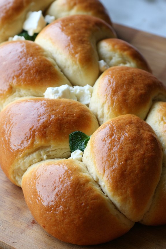 mint feta braided bread